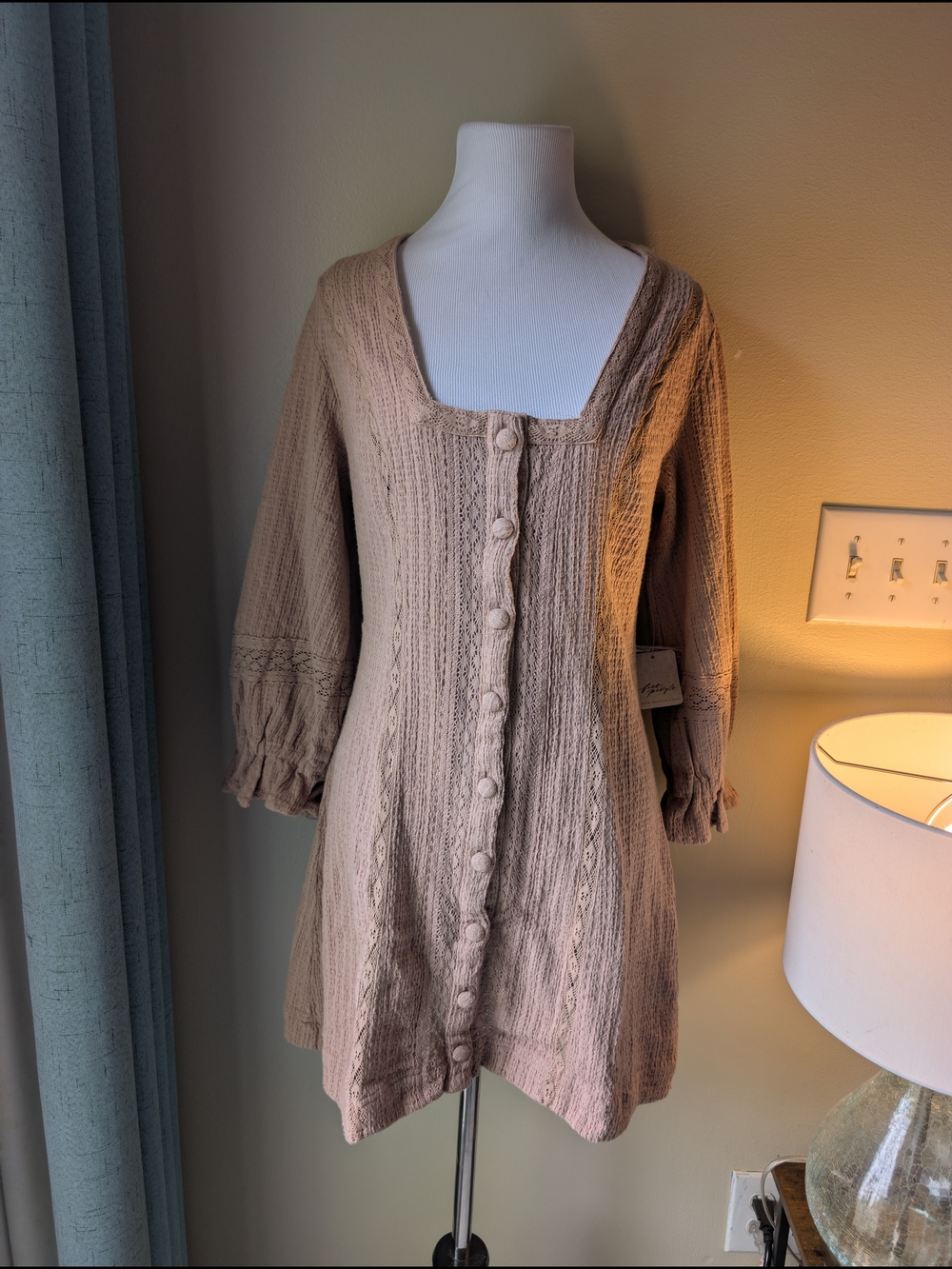 Free People Jules Mini Dress Taupe